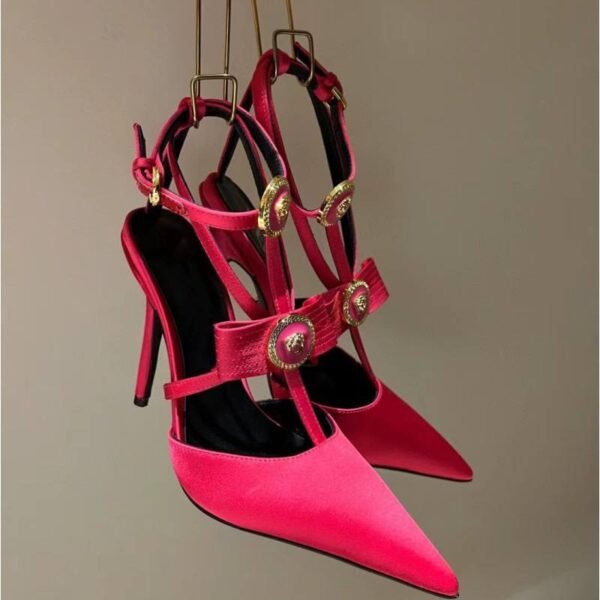 High-End Old-Money Style Thin High-Heeled Closed Toe Sandals For Women, Spring & Summer Trendy French Pointed High Heels