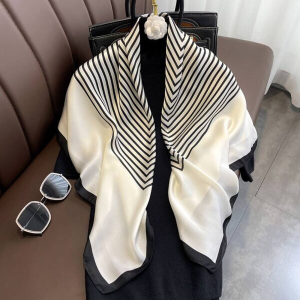 Women's Scarf, Versatile Long Shawl, Thin Chiffon/Silk Scarf For Spring/Summer, New Large Print Scarf For Autumn/Winter Elegant - Image 3