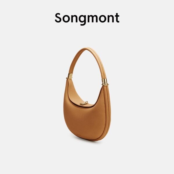 Hobo Bag Solid Color Shoulder Bag,Trendy Baguette Bag,Simple Underarm Bag Handbags, Funky, Punk & Bag For Street Wear - Image 3