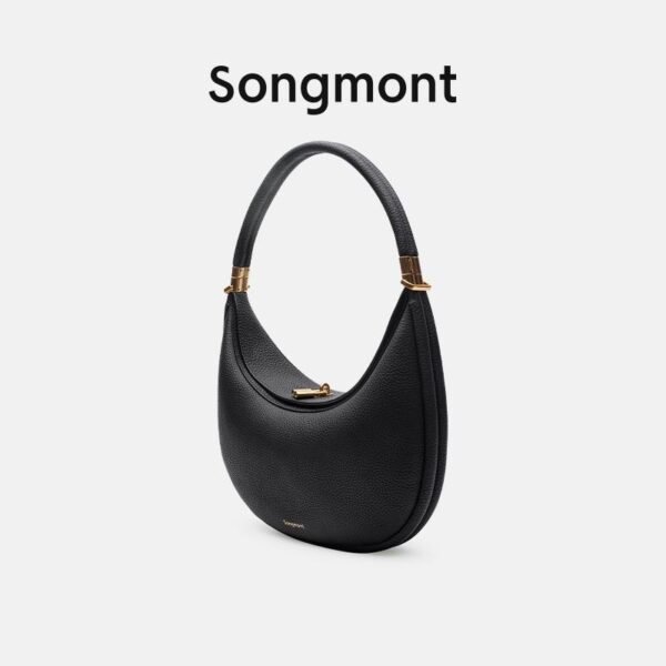 Hobo Bag Solid Color Shoulder Bag,Trendy Baguette Bag,Simple Underarm Bag Handbags, Funky, Punk & Bag For Street Wear - Image 2