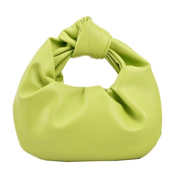 Mini Solid Color Cloud & Crescent Shaped Women's Wrinkled Handbag - Image 2