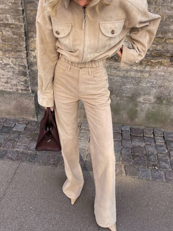 Beige Straight Jeans Set - Image 2