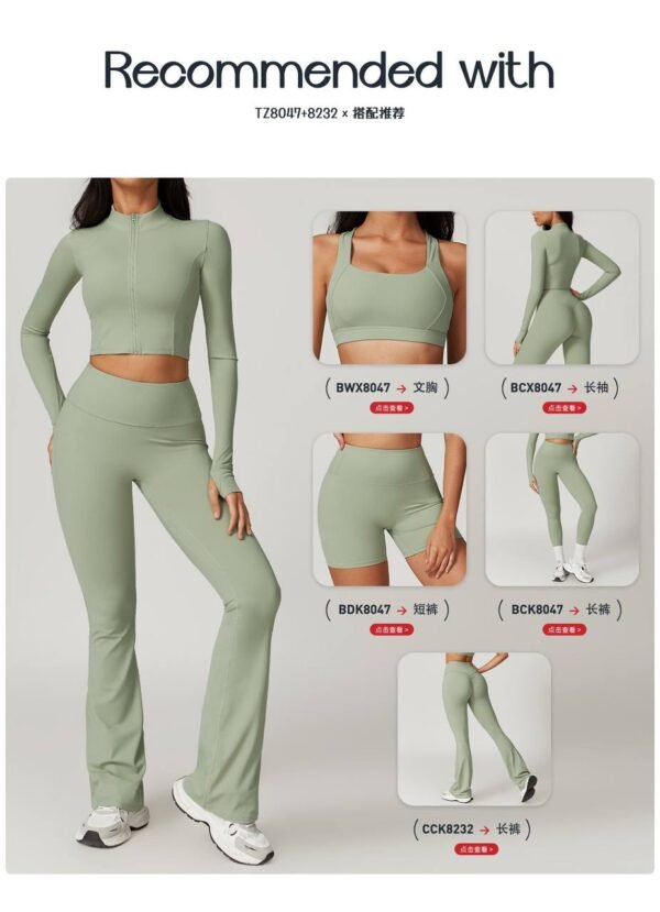 Wholesale Athleisure Women Fashion Solid Color Bra Sport Set