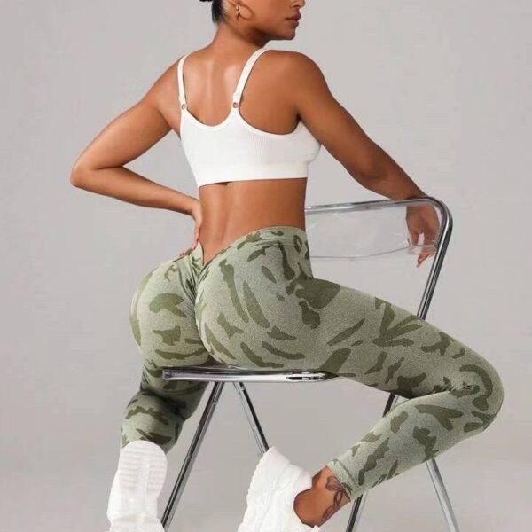 Women's High Waist Pattern Print Seamless Workout Leggings For Daily Fitness