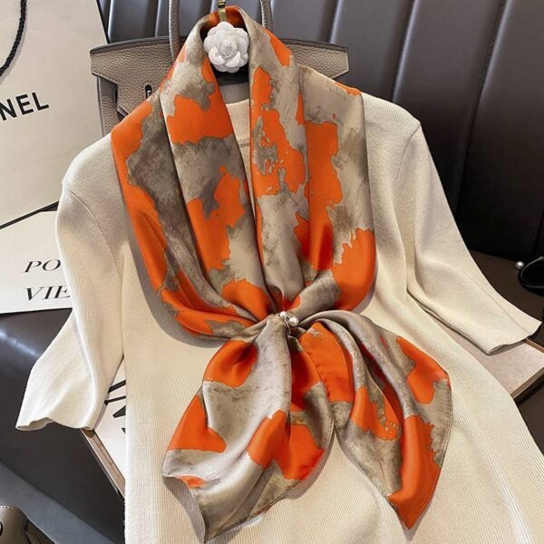 Women's Scarf, Versatile Long Shawl, Thin Chiffon/Silk Scarf For Spring/Summer, New Large Print Scarf For Autumn/Winter Elegant