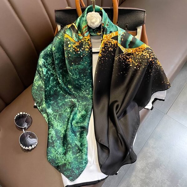 Women's Scarf, Versatile Long Shawl, Thin Chiffon/Silk Scarf For Spring/Summer, New Large Print Scarf For Autumn/Winter Elegant - Image 4