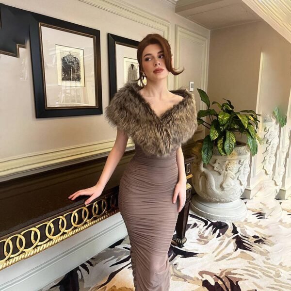 Mistee V Neck Ruched Maxi Dress - Image 2