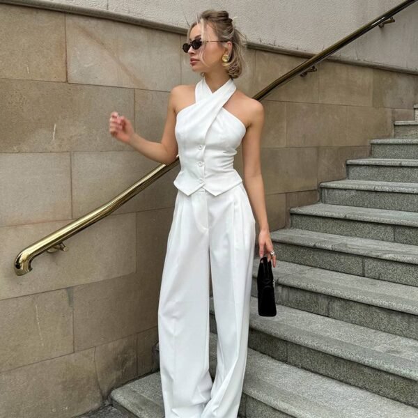 Lax Statement Vest Suit with Pants
