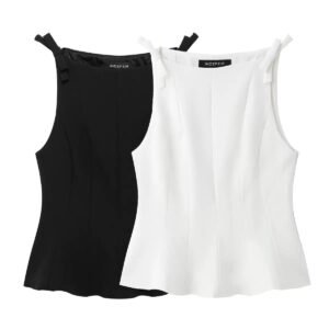 Buy Lipsy White Peplum Top