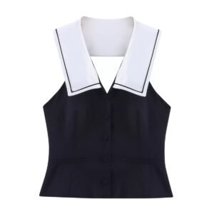 Women Sleeveless Vest - Blue