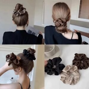 3pcs satin hair scrunchies hair ties